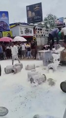 Gujarat Farmers Protest: Dairy Farmers Dump Milk on Roads in Aravalli | Urgent Demand for Fair Prices