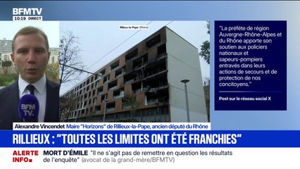 Heurts en marge d'un clip de rap dans le Rhône: "Toutes les limites ont été franchies, il y aurait pu y avoir des morts", estime Alexandre Vincendet, maire Horizons de Rillieux-la-Pape