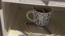 Mug brownie ends in a total mess as spoon was left inside the mug