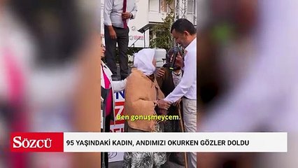 Atatürk’ün çocuğuyum” diyerek mikrofonu eline alan 95 yaşındaki kadın, andımızı okurken gözler doldu