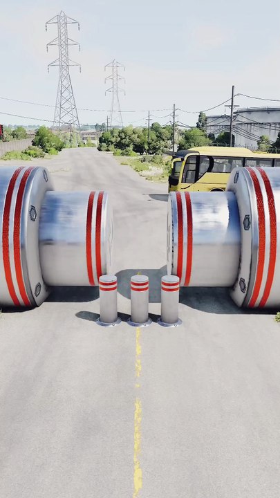 Realistic BeamNG Drive car crash physics. Watch in