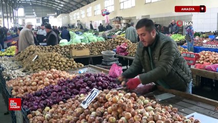 Amasya pazarında soğanın kilosu 7 aydır 10 TL