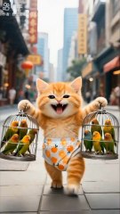 梦猫DIaryThe rooster was furious that the hen had plucked its feathers. #CutePetsDebutPlan #CuteCats #OrangeCat... (Expand