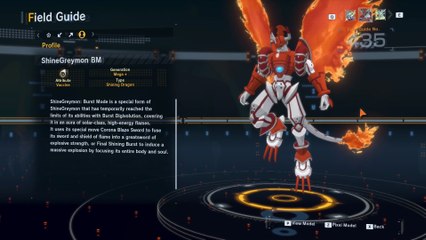 shinegreymon BM all digivolution/de-digivolution/profile Digimon Story Time Stranger