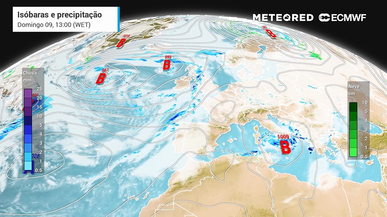 Nova depressão atlântica poderá afetar Portugal Continental nos próximos dias