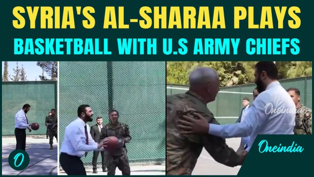 VIDEO: Syrian President Al-Sharaa Plays Basketball With Top U.S Generals Before BIG Meet With Trump
