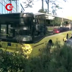 Beşiktaş'ta İETT otobüsü kaza yaptı