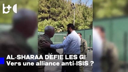 Le président syrien savoure le match de basket avec des commandants américains