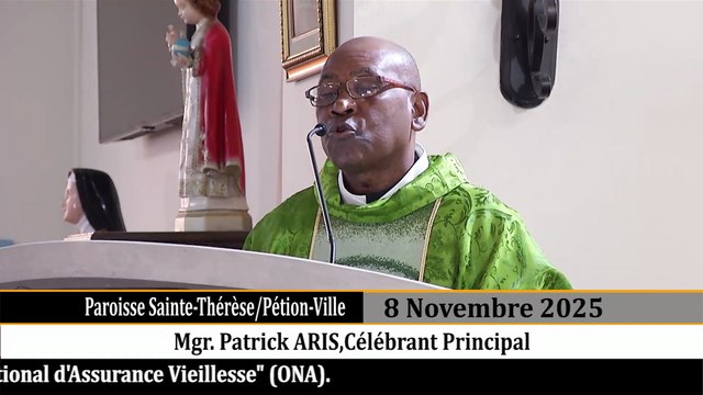 Yon mès aksyon de gras chante nan pawas Sainte -Thérèse nan okazyon 60èm anivèsè ONA.