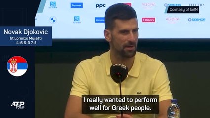 Djokovic 'couldn't be happier' with Athens victory