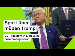 Spott über müden Trump: US-Präsident in Limousine zusammengesackt