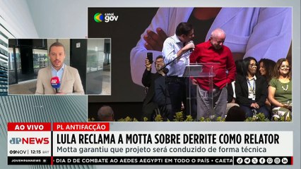 Lula reclama a Motta de Guilherme Derrite relator da PL Antifacção