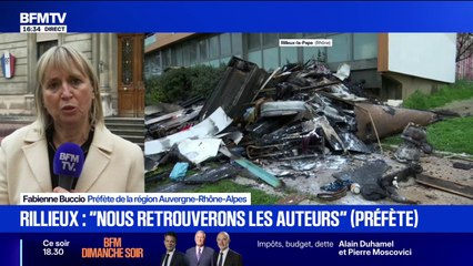 Rillieux-la-Pape: Fabienne Buccio, préfète de la région Auvergne-Rhône-Alpes, affirme "que les tirs de mortier ont embrasé la façade" de l'immeuble