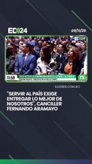 Fernando Aramayo, canciller recién posesionado, agradeció la confianza del presidente Rodrigo Paz