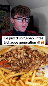 Le prix d’un kebab frites à chaque génération #kebab #frites #frite #prix