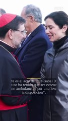 Isabel Díaz AYUSO, trasladada en AMBULANCIA desde LA ALMUDENA por una "LEVE INDISPOSICIÓN"