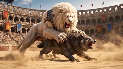 🦁 Legendary White Lion vs Savage Wolf - Arena Clash - Who Wins.