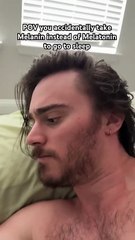 when you accidentally take melanin not melatonin to sleep #shorts #comedy #funny