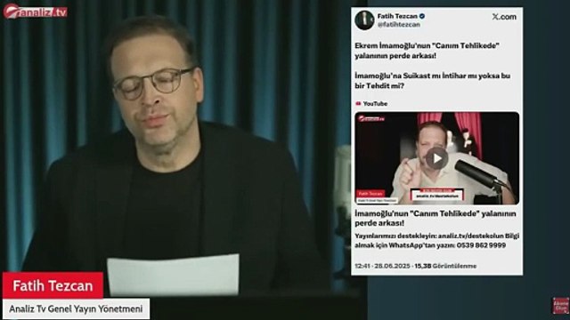 Fatih Tezcan'dan flaş iddia: İBB İddianamesine karşılık uçağımızı İngiltere ve İsrail vurdu