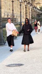 Marc Kalman, Bella Hadid's ex, is out and about with model Mona Tougaard in Paris.