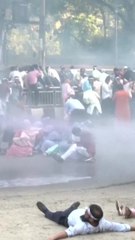 Bangladesh teachers sprayed with water cannons during pay protest