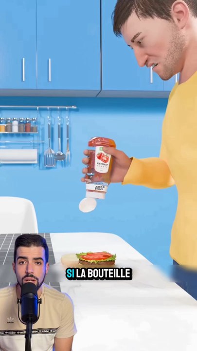 Sortir le reste du ketchup