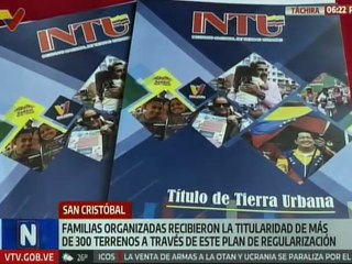 Táchira | Plan "La Tierra" entregó 320 títulos de propiedad a las familias de San Cristóbal
