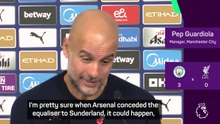 Guardiola says City weren't motivated by Arsenal dropping points