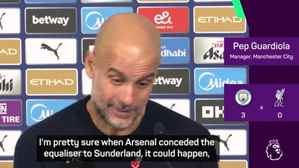 Guardiola says City weren't motivated by Arsenal dropping points