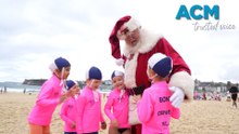 Santa Claus has arrived at Bondi Beach