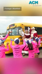 Santa Claus has arrived at Bondi Beach