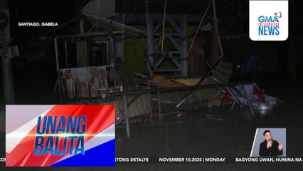 Mga bubong na nilipad ng hangin na dulot ng Bagyong Uwan, nagkalat sa mga kalsada | Unang Balita