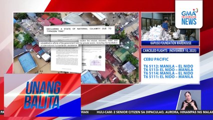 Isang taon na state of national calamity, idineklara ni PBBM dahil sa epekto ng Bagyong Tino | Unang Balita