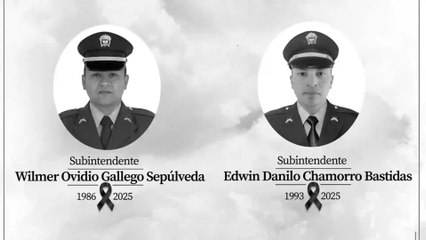 Asesinaron a dos policías en una patrulla motorizada y les robaron sus armas en Betulia, Antioquia