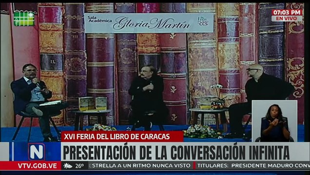 Presentan libro “La Conversación Infinita” de Ignacio Ramonet en la XVI Feria del Libro de Caracas