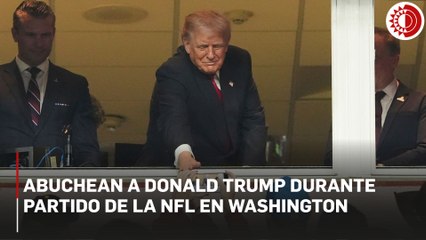 Donald Trump recibe abucheos al asistir a partido de NFL Comandantes contra Leones