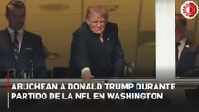 Donald Trump recibe abucheos al asistir a partido de NFL Comandantes contra Leones