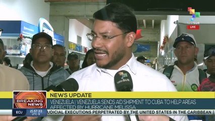 Peña l ‘’An hour ago we send over five thousand pounds among food, toys, medicine, and more help’’