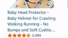 New .Baby Head Protector - Baby Helmet for Crawling Walking Running - No Bumps and Soft Cushion - Adjustable Protective Cap Infant Baby