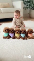 Baby and Dog ! #shorts #youtubeshorts #baby #dog #babyanddog #dogandbaby #smile