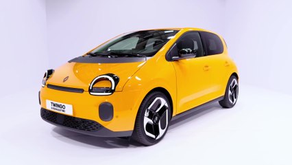 Renault Twingo E-Tech electric Design Preview in Mango Yellow