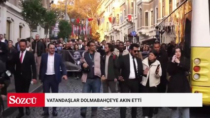 Vatandaşlar Dolmabahçe'ye akın etti