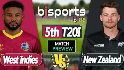 West Indies vs New Zealand 2025 | WI vs NZ 5th T20I Match Preview |