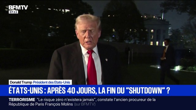 Shutdown aux États-Unis : Il semble que nous approchons de la fin de la paralysie déclare Donald Trump après un accord au Sénat