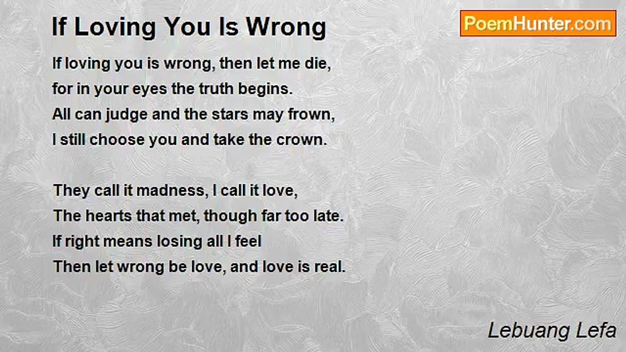 Lebuang Lefa - If Loving You Is Wrong