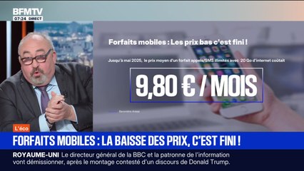 BFM Conso : Forfaits mobiles, la baisse des prix, c'est fini ! - 10/11