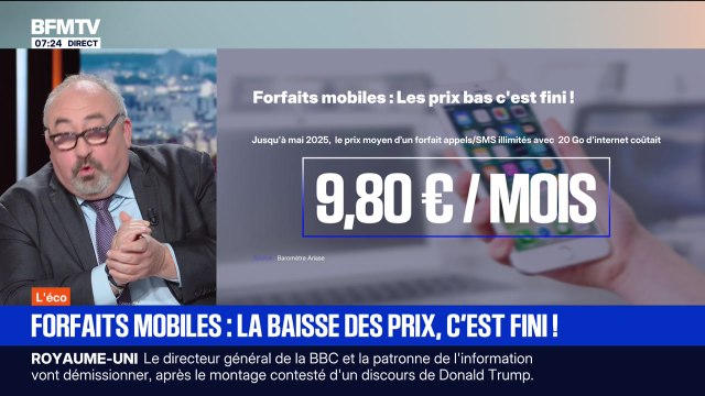BFM Conso : Forfaits mobiles, la baisse des prix, c'est fini ! - 10/11
