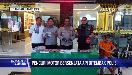 Pencuri Motor Bersenjata Api Ditembak Polisi