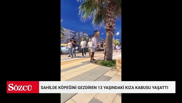 Yer: Antalya... Sahilde köpeğini gezdiren 13 yaşındaki kıza kabusu yaşattı