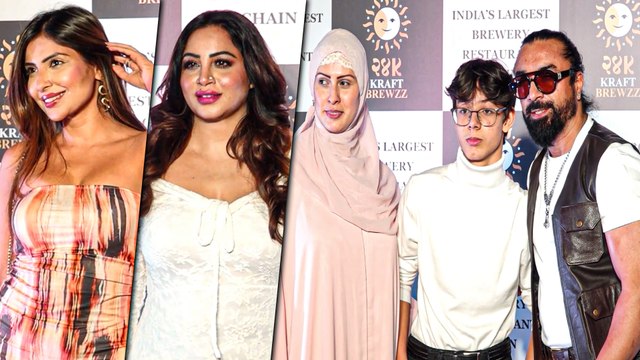 24k Kraft Brewz Launch: The Khan's Sana Sultan Khan, Arshi Khan & Ajaz Khan Grace The Glam Night